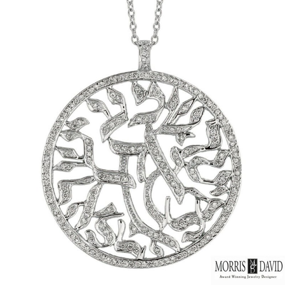 1.51 Carat Natural Diamond Religious Necklace